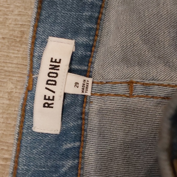 Re/Done 90's High Rise Button Fly Cropped Womens Jeans Size 29 - Picture 5 of 11